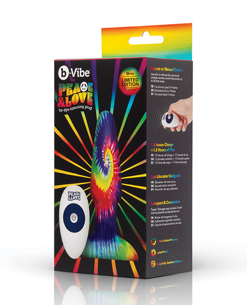 b-vibe b-Vibe Peace & Love Tie-Dye Rimming Plug - Special Edition - Image 2