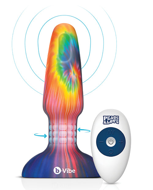 b-vibe b-Vibe Peace & Love Tie-Dye Rimming Plug - Special Edition - Image 6