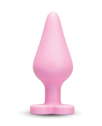 b-vibe b-Vibe B-Mine Butties Silicone Butt Plug with Heart Base - Pink - Image 3