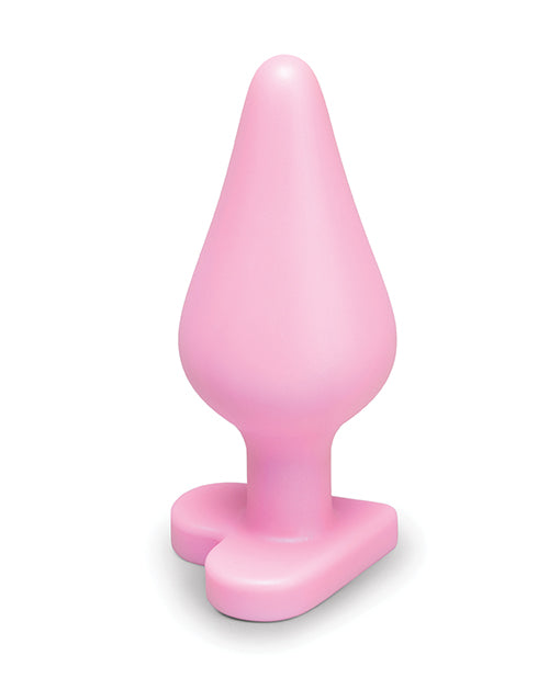 b-vibe b-Vibe B-Mine Butties Silicone Butt Plug with Heart Base - Pink
