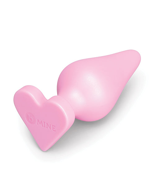 b-vibe b-Vibe B-Mine Butties Silicone Butt Plug with Heart Base - Pink - Image 5