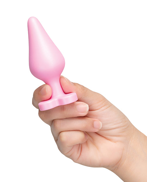 b-vibe b-Vibe B-Mine Butties Silicone Butt Plug with Heart Base - Pink - Image 7