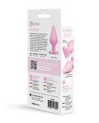 b-vibe b-Vibe B-Mine Butties Silicone Butt Plug with Heart Base - Pink - Image 6