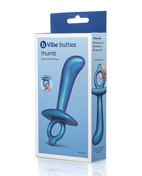b-vibe b-Vibe Butties Thumb Silicone Prostate Plug - Black - Image 2