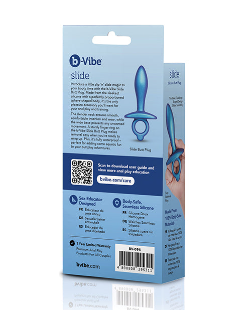 b-vibe b-Vibe Butties Slide Silicone Butt Plug - Black - Image 8