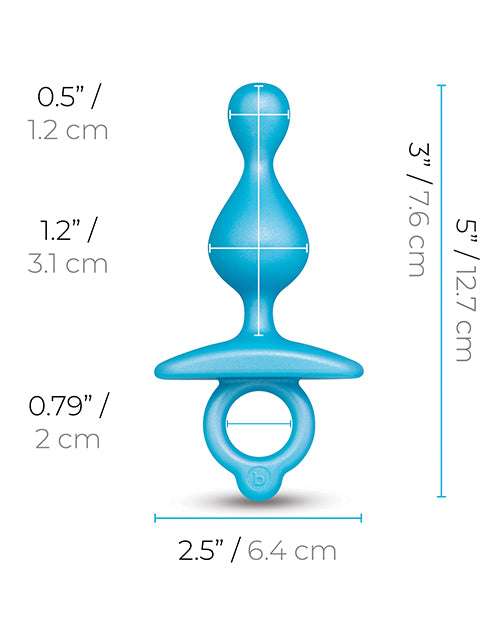 b-vibe b-Vibe Butties Pop Silicone Anal Beads - Black - Image 3