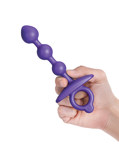 b-vibe b-Vibe Butties Zip Silicone Anal Beads - Black - Image 4