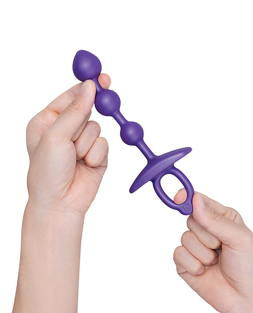 b-vibe b-Vibe Butties Zip Silicone Anal Beads - Black - Image 6