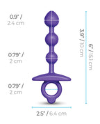 b-vibe b-Vibe Butties Zip Silicone Anal Beads - Black - Image 3