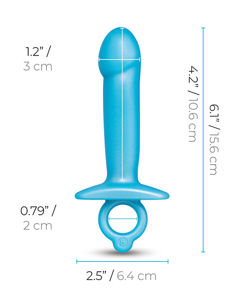 b-vibe b-Vibe Butties Lil Dil Silicone Anal Dildo - Black - Image 7