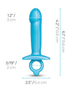 b-vibe b-Vibe Butties Lil Dil Silicone Anal Dildo - Black - Image 7