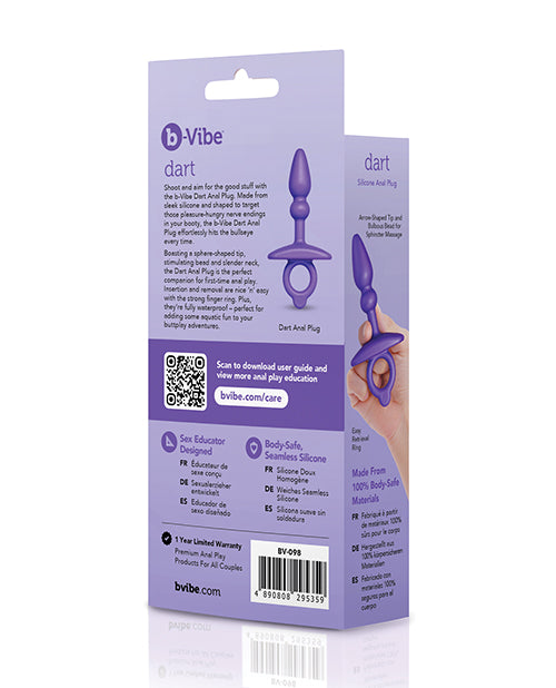 b-vibe b-Vibe Butties Dart Silicone Anal Plug - Black - Image 7