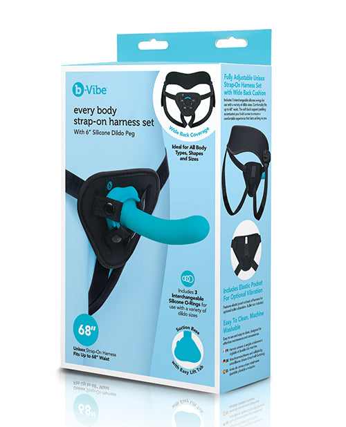 b-vibe b-Vibe Every Body Strap-On Harness Set - With 6" Silicone Dildo - Image 8