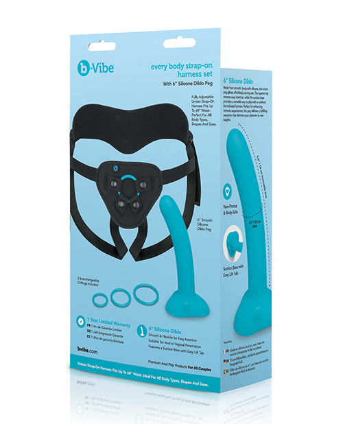 b-vibe b-Vibe Every Body Strap-On Harness Set - With 6" Silicone Dildo - Image 9