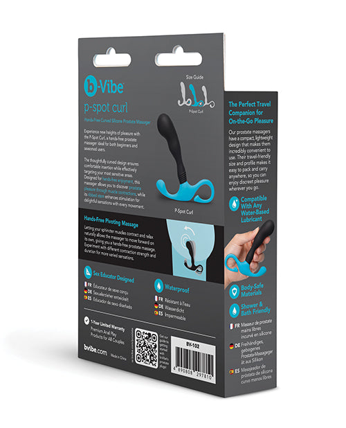 b-vibe b-Vibe P-Spot Hands-Free Curved Prostate Massager - Curl - Image 6