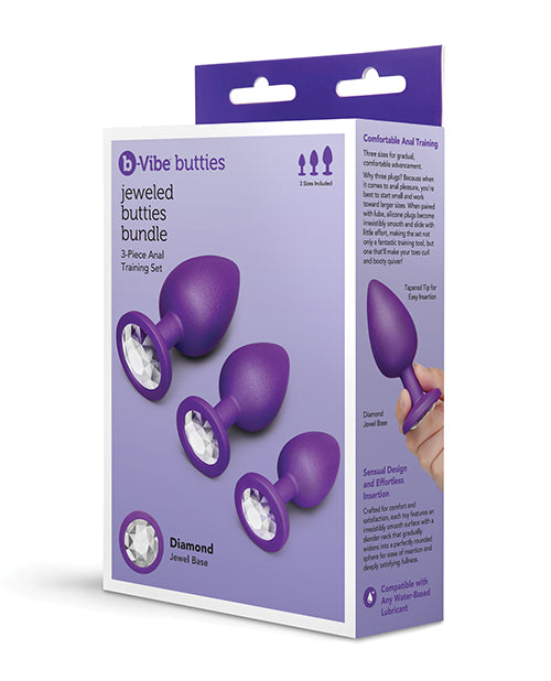 b-vibe b-Vibe Jeweled Butties Bundle - 3 Piece Anal Training Set - Image 2
