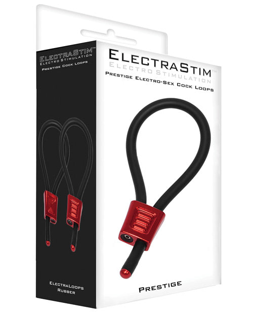 ElectraStim ElectraStim Prestige ElectraLoops Adjustable Cock Rings - Red - Image 2