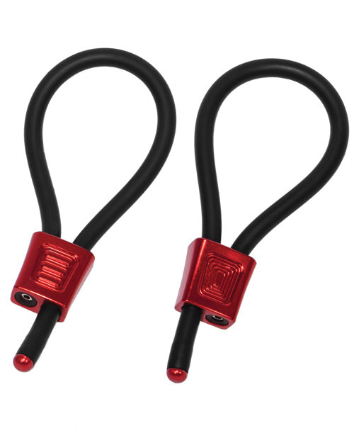 ElectraStim ElectraStim Prestige ElectraLoops Adjustable Cock Rings - Red
