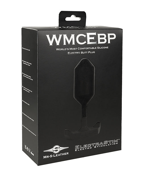 ElectraStim ElectraStim x Mr. S Leather World's Most Comfortable Silicone Electro Butt Plug - Black - Image 3