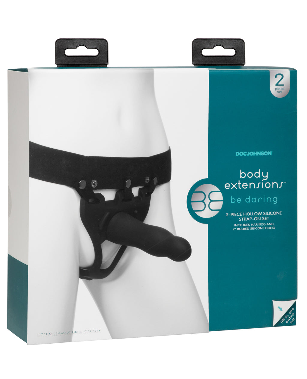 Doc Johnson Doc Johnson's Body Extensions - Be Daring 2-Piece Strap On Set - Black - Image 2
