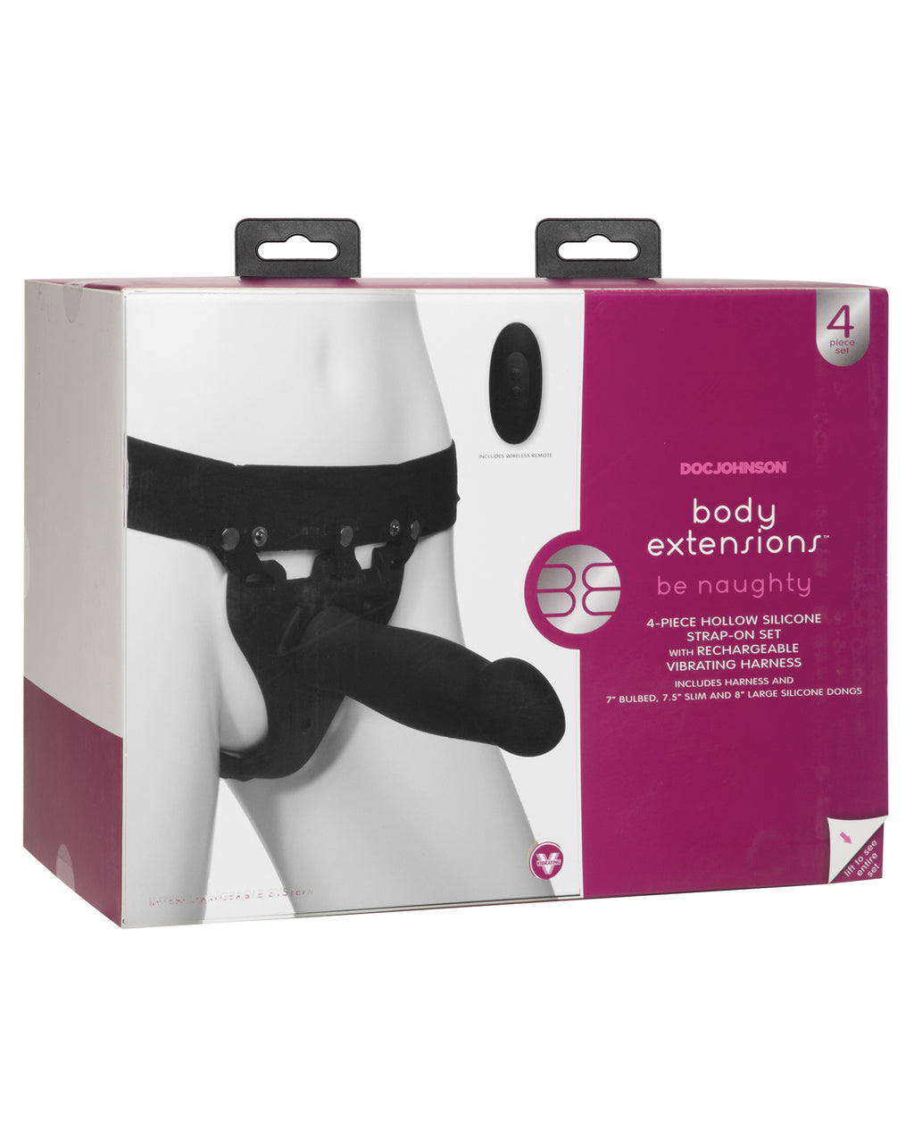 Doc Johnson Doc Johnson's Body Extensions - Be Naughty Vibrating 4-Piece Strap On Set - Image 2