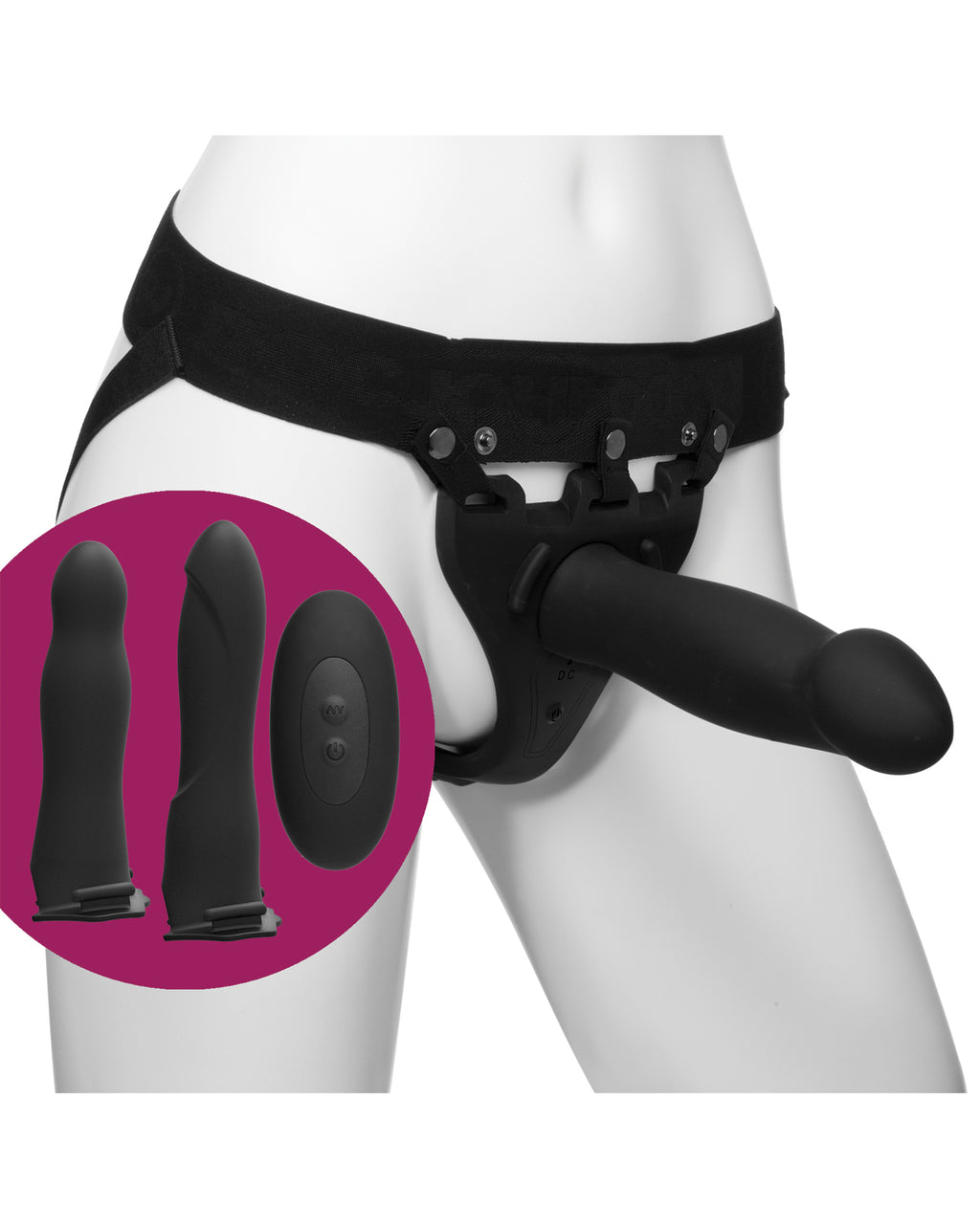 Doc Johnson Doc Johnson's Body Extensions - Be Naughty Vibrating 4-Piece Strap On Set