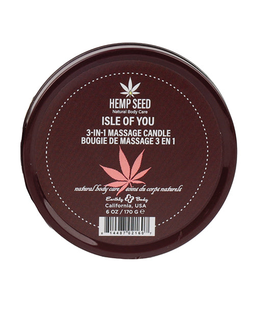 Earthly Body Earthly Body Suntouched Hemp Candle - 6 oz Isle of You - Image 2