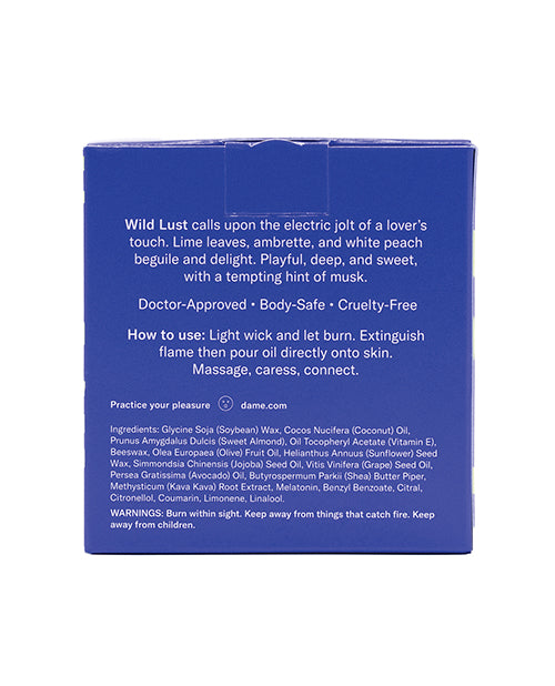 Dame Dame Massage Oil Candle - Wild Lust - Image 3