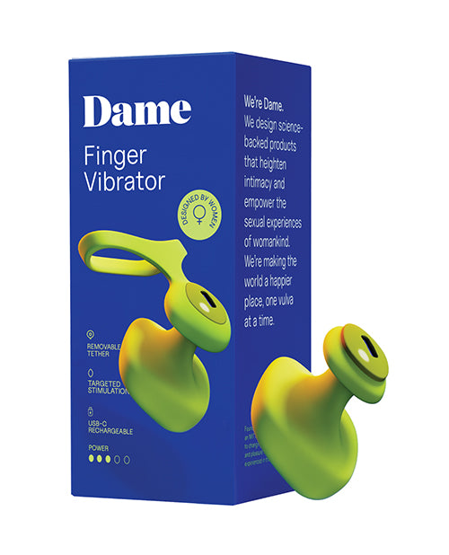 Dame Dame Fin 2.0 Finger Vibrator - Citrus - Image 6