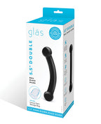 Glas Glas 5.5" Double Bull Glass Dildo - Black - Image 5