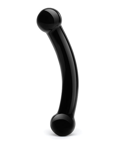 Glas Glas 5.5" Double Bull Glass Dildo - Black
