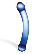 Glas Glas 6" Curved G-Spot Glass Dildo - Blue