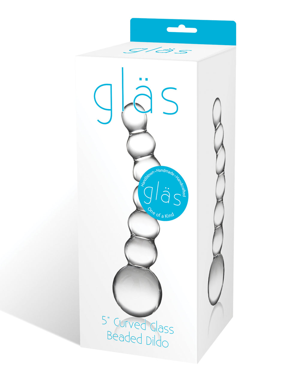 Glas Glas 5" Curved Glass Beaded Dildo - Image 2