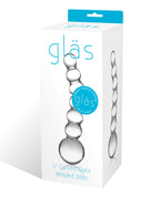 Glas Glas 5" Curved Glass Beaded Dildo - Image 2