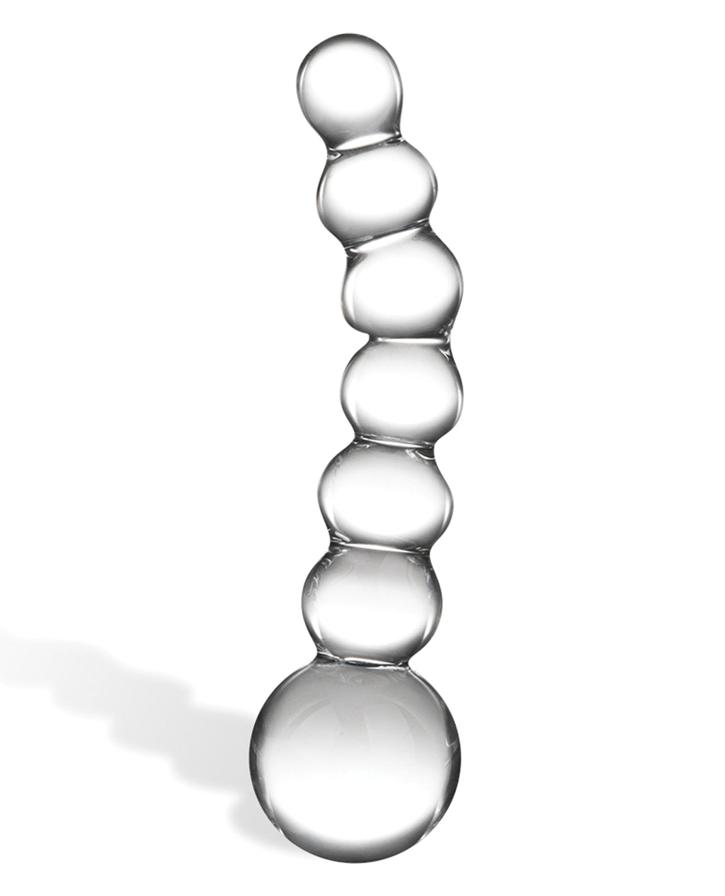 Glas Glas 5" Curved Glass Beaded Dildo