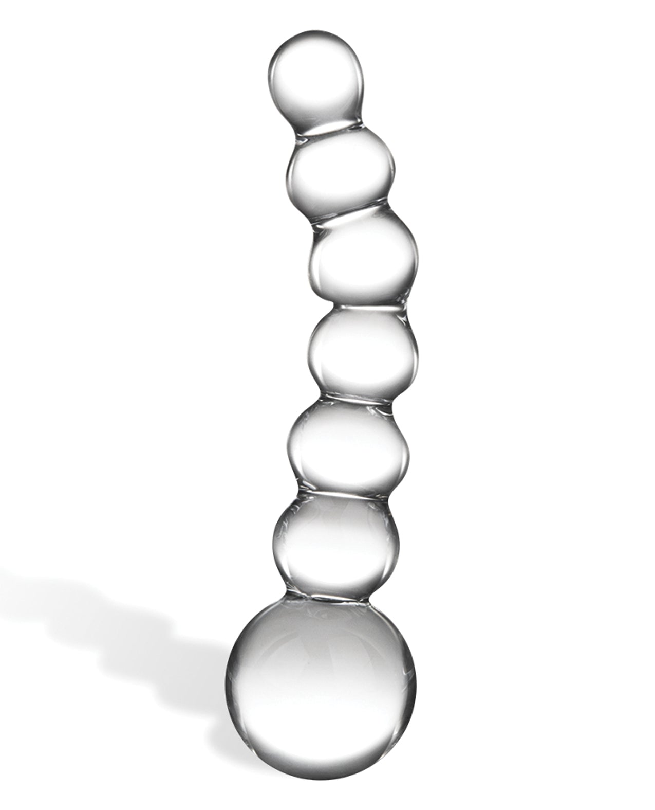 Glas Glas 5" Curved Glass Beaded Dildo