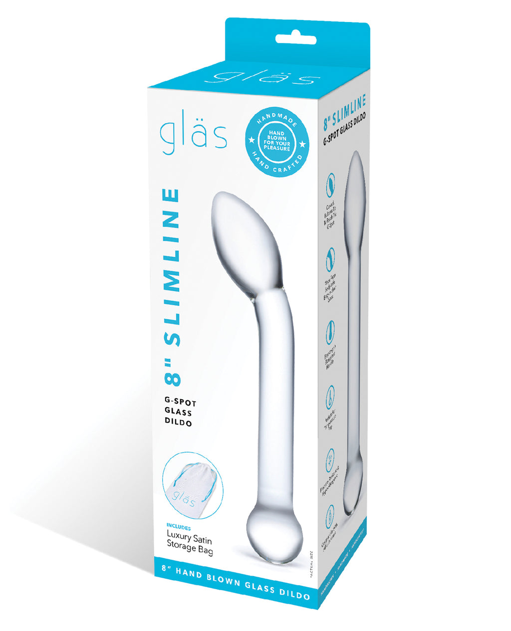 Glas Glas 8" Slimline G-Spot Glass Dildo - Image 2