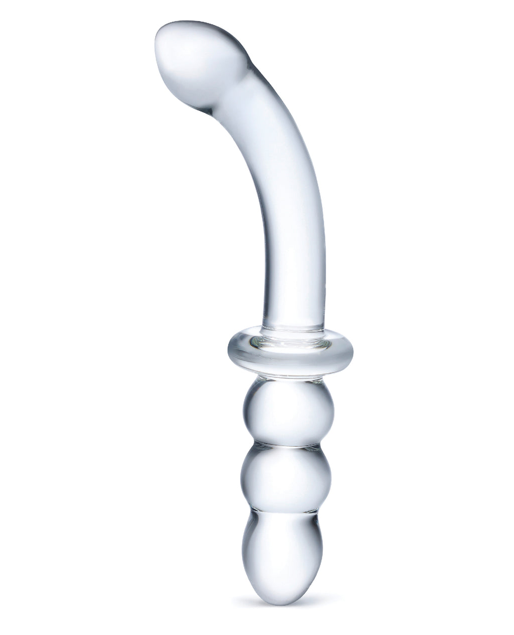 Glas Glas 8" Ribbed G-Spot Glass Dildo