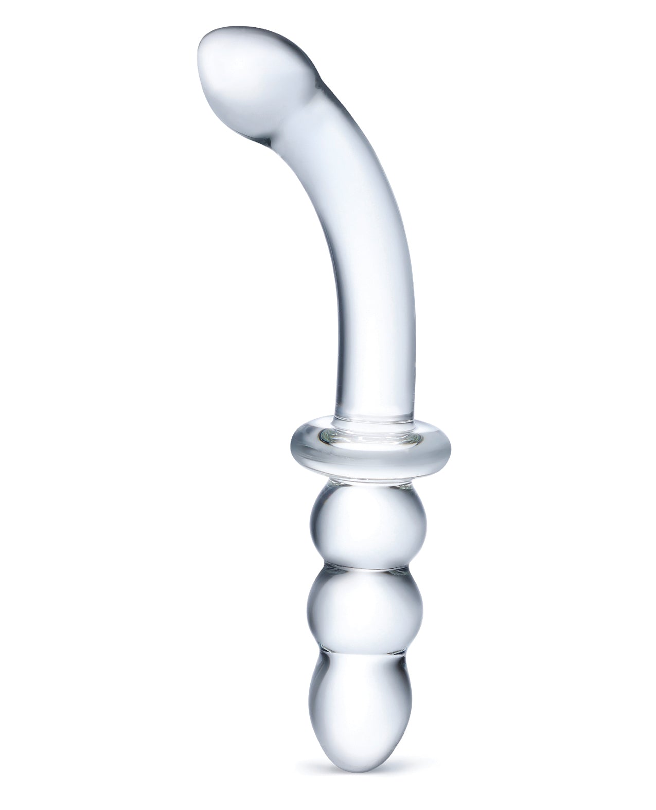 Glas Glas 8" Ribbed G-Spot Glass Dildo