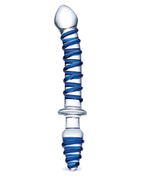 Glas Glas 10" Mr. Swirly Double Ended Glass Dildo & Plug