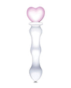 Glas Glas 8" Sweetheart Glass Dildo - Pink/Clear