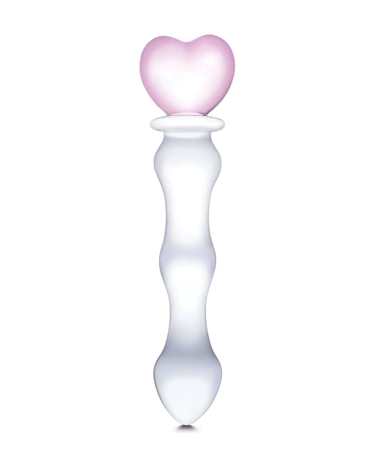 Glas Glas 8" Sweetheart Glass Dildo - Pink/Clear