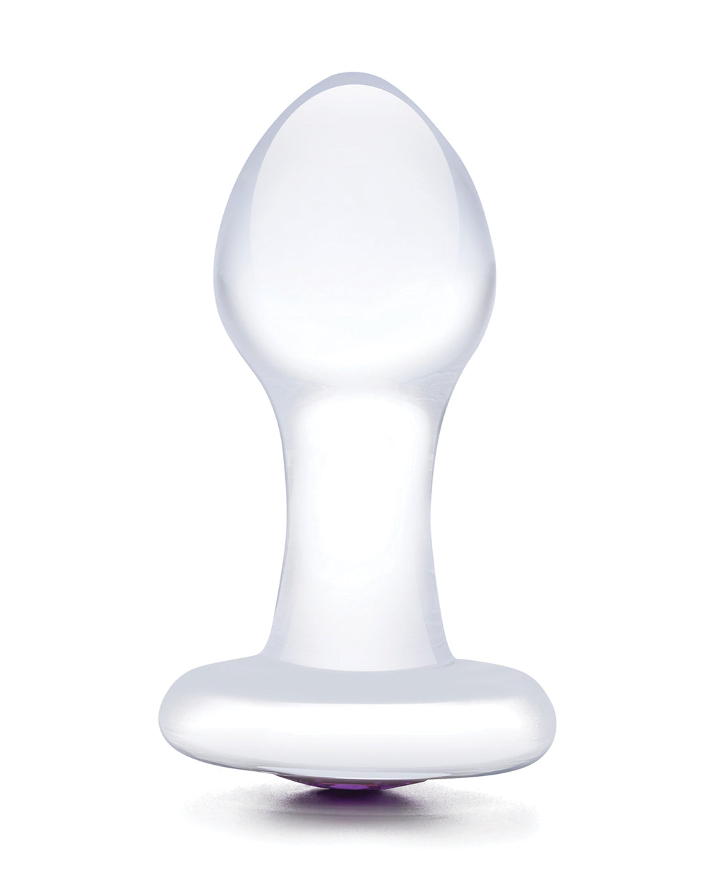 Glas Glas 3.5" Bling Bling Glass Butt Plug - Clear