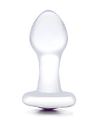 Glas Glas 3.5" Bling Bling Glass Butt Plug - Clear