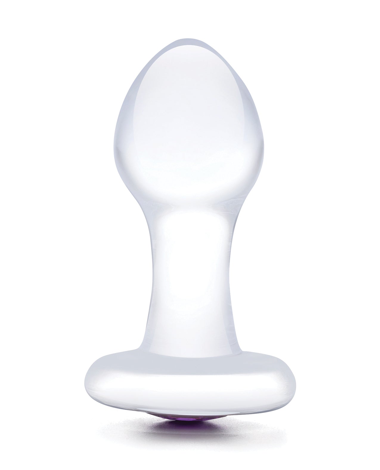 Glas Glas 3.5" Bling Bling Glass Butt Plug - Clear