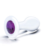 Glas Glas 3.5" Bling Bling Glass Butt Plug - Clear - Image 2