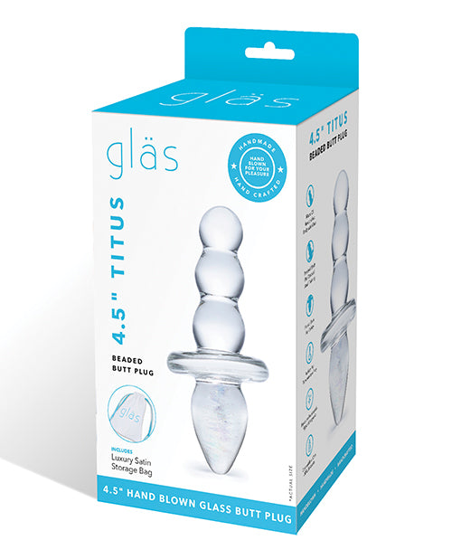 Glas Glas 4.5" Titus Beaded Glass Butt Plug - Image 2
