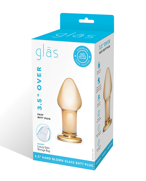 Glas Glas 3.5" Over Easy Butt Plug - Orange - Image 2