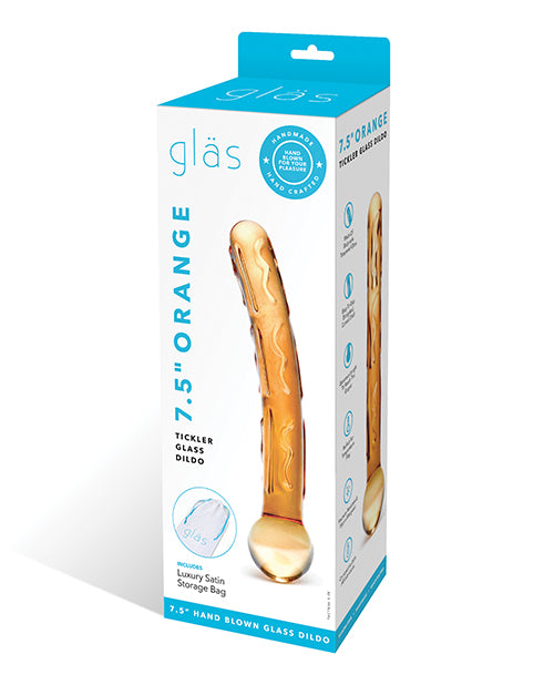 Glas Glas 7.5" Tickler Dildo - Orange - Image 2