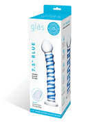 Glas Glas 7.5" Spiral Glass Dildo - Blue - Image 2